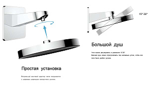 Верхний душ Vincea Инспаер (Inspire) VSHD-3I3CCH хром