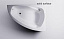 Ванна Astra Form Тиора 1010085 155х105 угловая асимметричная Solid Surface правосторонняя
