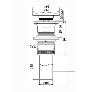 Донный клапан Vincea DBS-616MB