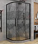 Душевой уголок AvaCan HB100 100x100 стекло тонированное 6 мм профиль черный без поддона