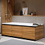 Экран под ванну фронтальный Alavann Alt Black 150 см ALV1201002 раздвижной МДФ дуб